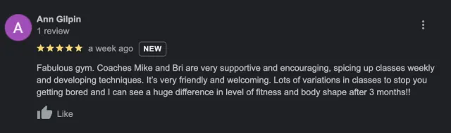 MGYM Personal Training member review 10