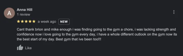 MGYM Personal Training member review 11